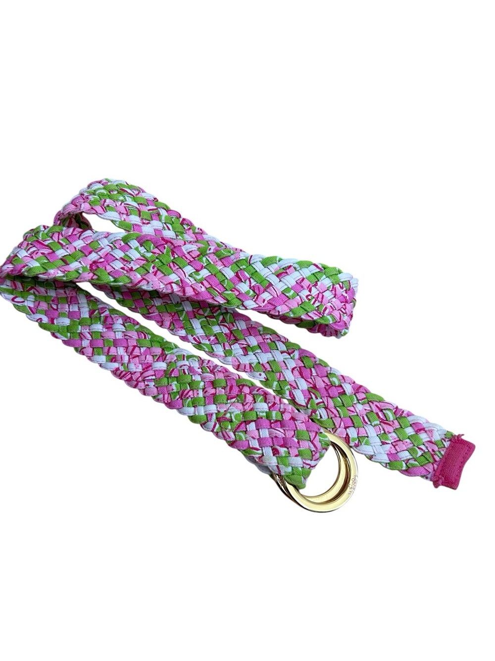 Lilly Pulitzer Pink and Green Braided Belt size medium, like new